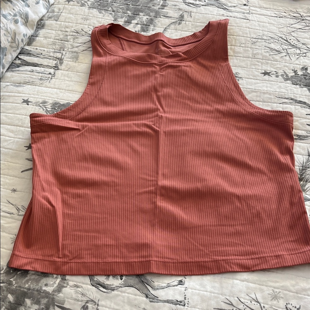 Nike Zenvy Women's Ribbed Tank Top - size M Canyon Pink